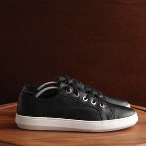 Patina Portland Leather Sneakers Womens Size 9 BLK Casual Low Top Lace Up Shoes